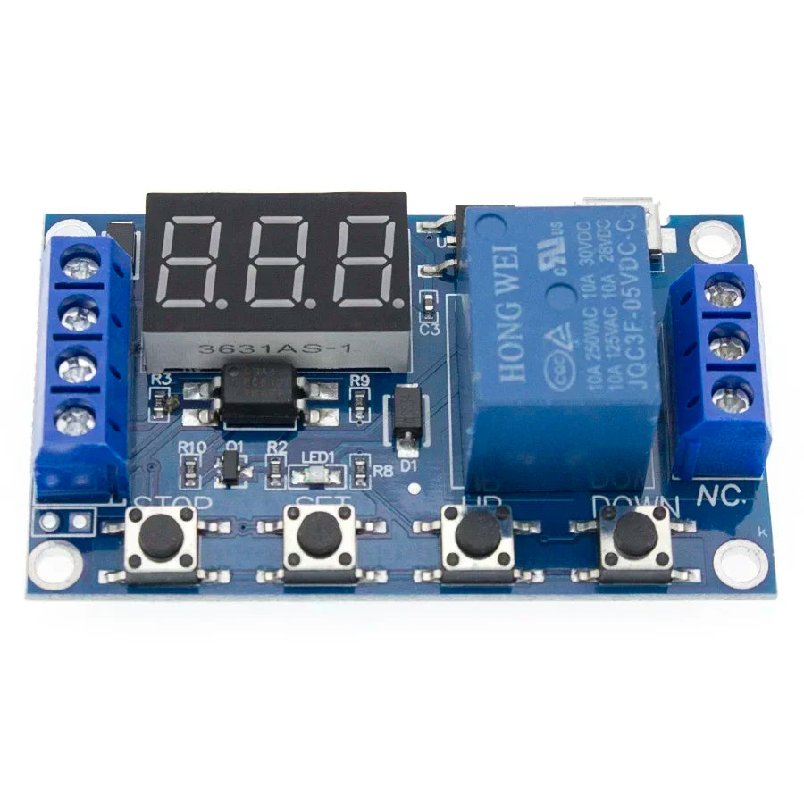 1 Channel 5V Relay Module Time Delay Relay Module Trigger OFF/ON Switch Timing Cycle 999 minutes XY-J02