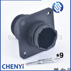 9 Pin Male Female Aviation Wiring Black Circular Connector Plug  with Pins 182663-1 182645-1 182922-1 183079-1