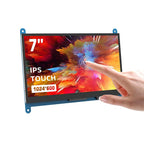 Eyoyo 7-inch Capacitive Touchscreen Monitor 5-points 1024x600 HD IPS Display Support Raspberry Pi 4/3/2/1/B/B+/A+ For Win 10/8/7