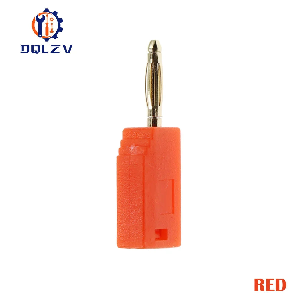 2MM Stackable Banana Plug Gold Plated Copper Mini Connector with 2mm Socket Jack Welded/soldered 30V/10A
