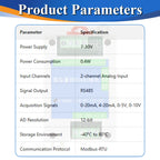 Conversion Module Analog 4-20mA 0-5V 0-10V to RS485 Modbus RTU Protocol 2 4 8 Channel Digital RS485 Transform Modules
