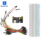 MB102 Breadboard Power Module 3.3V/5V MB-102 830 Points Prototype Bread Board for Arduino Kit 10/20/30cm Dupont Wire 65pcs Cable