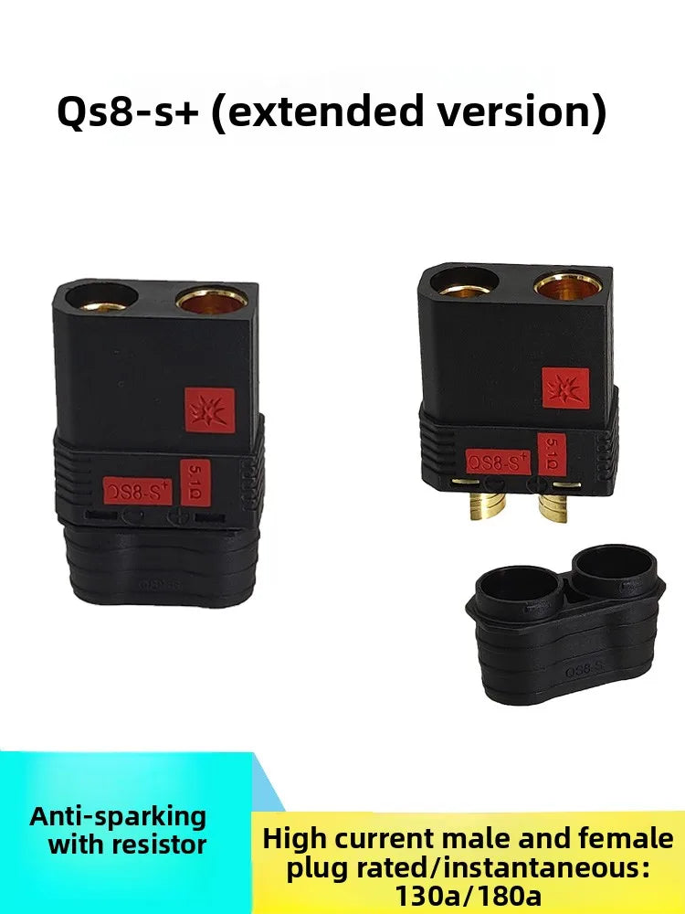 QS8-S/QS8-S+ High-Current Anti-Sparking QS8 to XT90 Adapter, Drone Lithium Battery Connector, Electric Vehicle Charging Plug