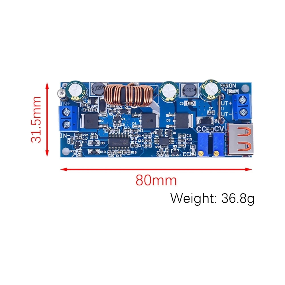 DC DC Step Up Boost Converter 2-24v to 3-30v 4A 80w CC CV Power Module Adjustable Regulated power supply 3.7V 6V 9V 12V With USB