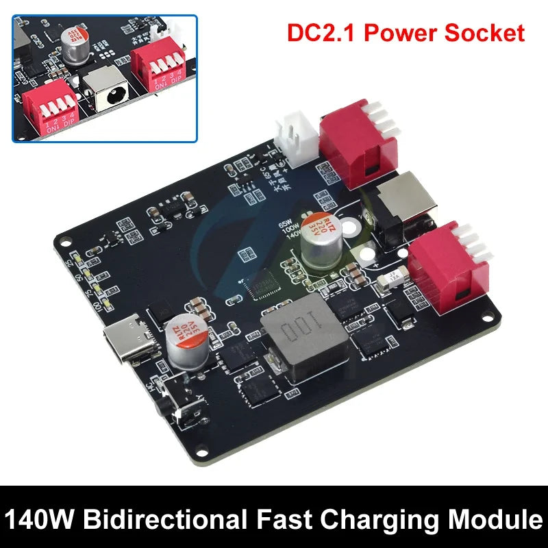 1/3/5PCS 140W PD3.1 Bidirectional Fast Charger Module 2S 3S 4S 5S 6S Lithium Battery Charging Board IP2366 BMS Charger Module