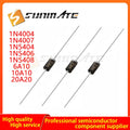 Rectifier diode M7 1N4004 1N4007 1N5404 1N5406 1N5408 6A10 10A10 20A20 power application M4 S10M Multiple specifications 20PCS