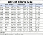 3M 3:1 Heat Shrink Tube With Double Wall Glue Tube Diameter 1.6/2.4/3.2/4.8/6.4/7.9/9.5/12.7/15.4/19.1/25.4/30/39/50mm