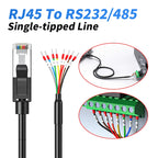 RJ45 to RS485/232 Terminal Block Cable Single Head 8P8C Switch Network Port Debugging Line PLC Serial Port Connection Wire
