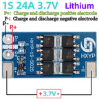 BMS 1S 12A 16A 24A 3.7V LiFePO4 Lithium Battery Protection Board 18650 4.2V Charging Voltage/Short Circuit/Overcharge Prevention