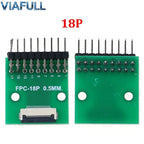 0.5mm FPC/FFC Breakout Board with Right Angle Male Pins, Pre-Soldered 2.54mm DIP Adapter for Flat Ribbon Cable, 4-80P