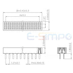 20pcs 1.27mm Low Short Profile Double Row DIP PH1.0mm Male Female Header PH2.0 2x4/5/6/7/8/10/12/32/50P Thin PCB SOIC Pin Header
