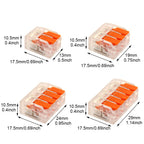 20/80pcs Box Electrical Lever Wire Connectors 2 Port 3 Port 5 Port Electric Cable Clamp Mini Quick Wire Terminal Connector