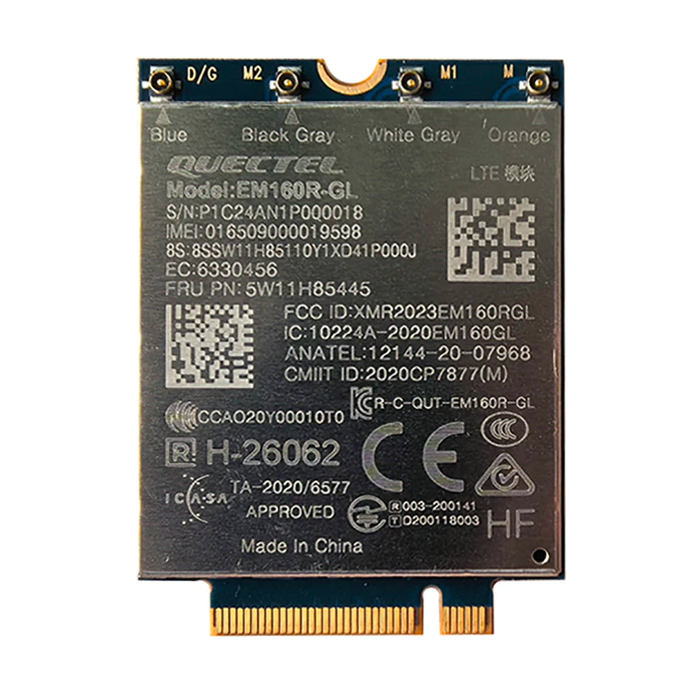 Quectel EM160R-GL LTE-A Cat16 M.2 Module SDX24 4G PCIE WWAN Card FRU 5W11h85445 For Thinkpad P16v X12 Detachable Gen2 Laptop