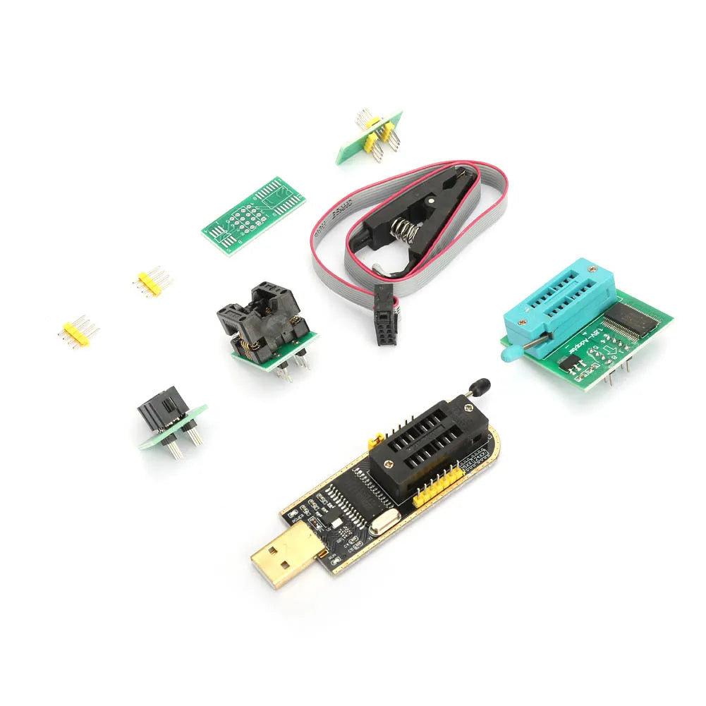 CH341A USB Programmer SOP8 Test Clip 1.8V Adapter SOP8 to DIP8 Converter Module Adapter Socket Converter Module USB Programmer