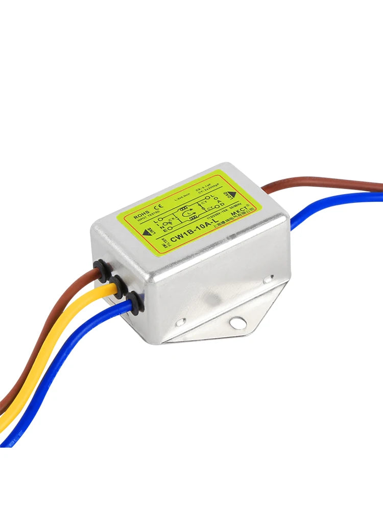Anti-interference AC 220V Power Supply Filter EMI Line Audio Purifier CW1B 50/60Hz 1A/3A/6A/10A Power Filter