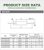 1Pcs Bwl-3W5W10W0.1% High Precision Resistor 0.005-10K Ohm Low Temperature Coefficient Wirewound Sampling Resistor
