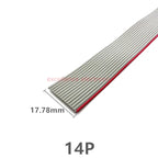 5Meter 6P/8/10/14/16/20/26/30/34/40/50/60 Pin 1.27mm Pitch Gray Flat Ribbon Cable 28 AWG Wire For 2.54mm FC IDC Connector