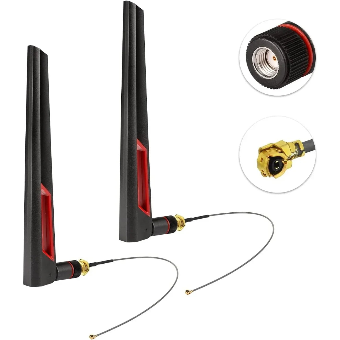 Dual Band 2.4GHz 5.8GHz Wifi Antenna + 15CM Cable to RP-SMA for Mini PCIe Card Wireless Routers, PC Desktop, Repeater