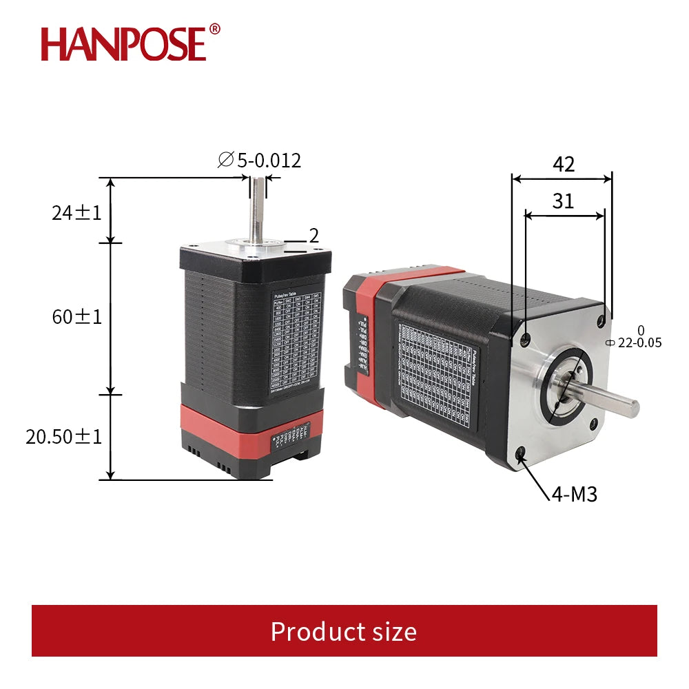 Nema17 ESS42/IG42/EMS42 Closed-Loop Integrated Stepper Integrated Motor Servo Stepper Motor and Driver Hybrid Power 485 Communic