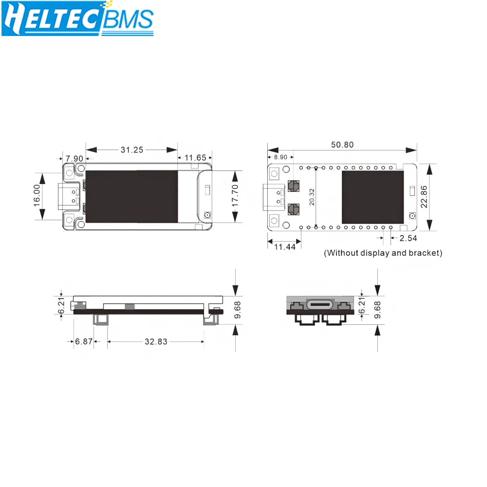 New Heltec Meshtastic Tracker  T114 V2  nRF52840 SX1262 LoRaWAN LoRa Arduino IOT Positioning Devboard GNSS Mudule BLE