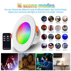 12-1Pcs RGB LED Bulb Tuya Dimmable Downlight Spotlight Bluetooth-Compatible Lamp 10/15W APP Control GB+CW+WW Smart Lamp