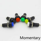 6pcs 12mm Momentary Button SPST ON/Off AC 250V/1.5A 125V/3A, Versatile Lock Free mini Round Button