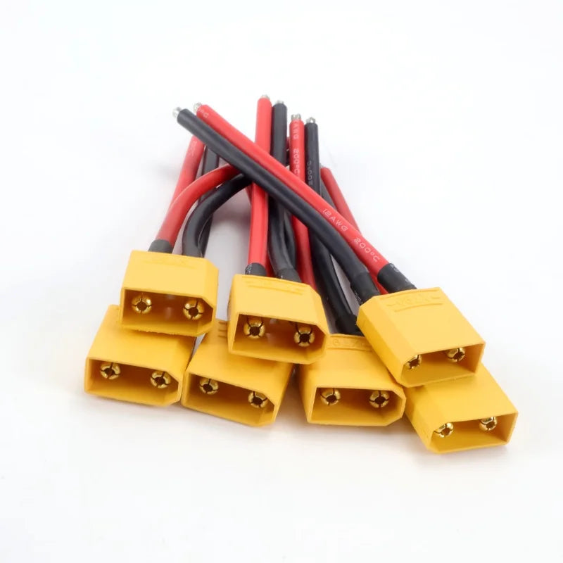 New 5pcs XT90 Male/Female Plug Battery Parallel Connector, with Silicone Flexible Wire 14AWG 10cm, for RC LiPo Motor Battery