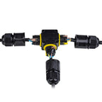 IP68 Screwless Lever Waterproof Outdoor T Shape 3P Junction Box 3Way 4-11mm 450V24A CE Electrical Quick Release Cable Connector