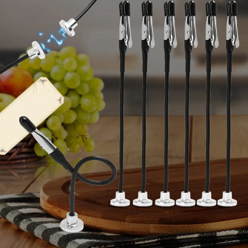50/1PCS Flexible Magnetic Alligator Clips Model Painting Stand Base Holder Crocodile Clamp Price Tag Display Alloy NoteClips