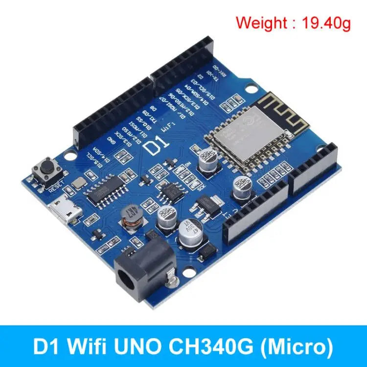 ESP-12E WeMos D1 UNO R3 CH340 CH340G WiFi Development Board Based ESP8266 Shield Smart Electronic PCB For Arduino Compatible IDE