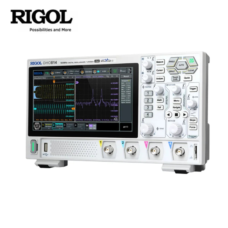 RIGOL DHO802/DHO804/DHO812/DHO814 Oscilloscopes | 70/100MHz, 2/4CH, 25Mpts Deep Memory, HDMI Output,  CAN/I2C/SPI/UART Decode