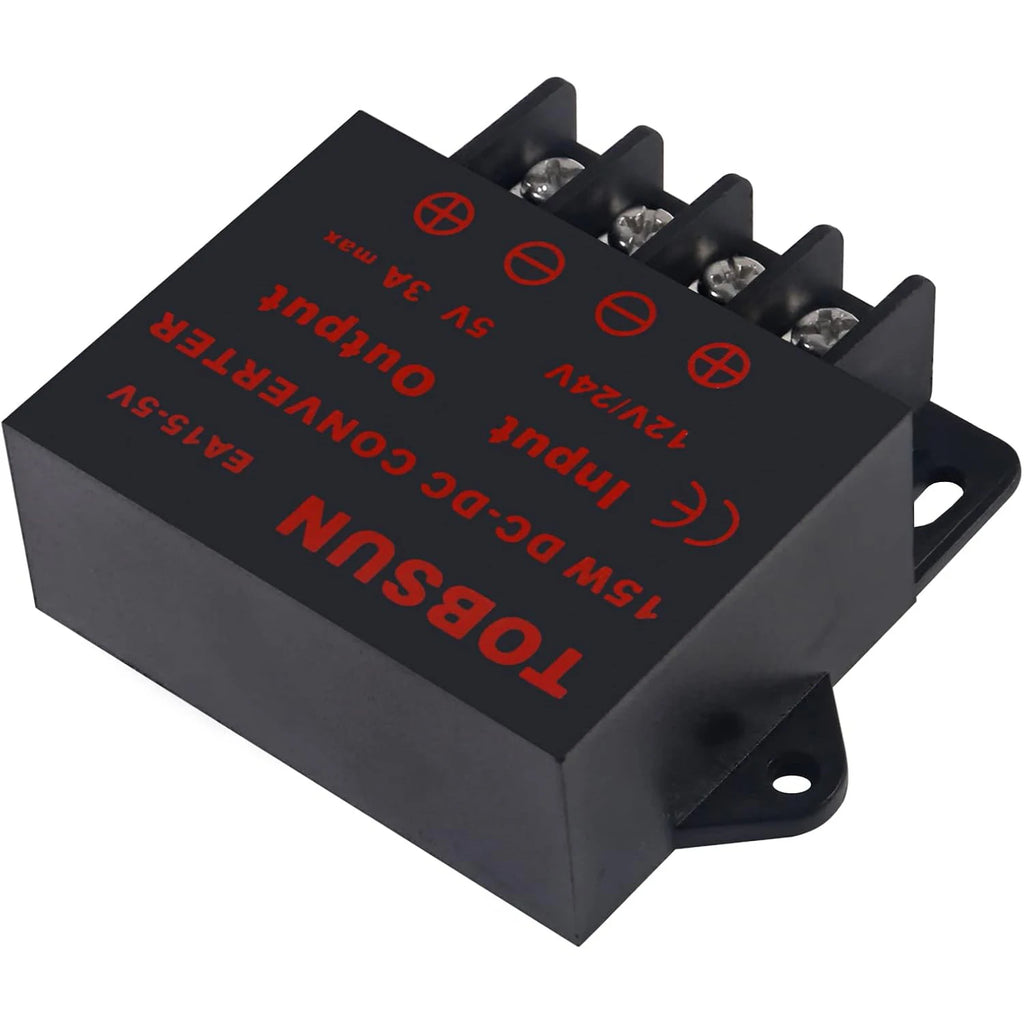 DC 12V 24V to 5V 3A Converter DC Voltage Reducer Regulator Step Down Buck Converter Power Supply Volt Transformer Module
