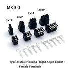 10Sets MX3.0mm Micro-Fit 3.0mm Double Row 2*1P- 2*12Pin Mini 5559/43020 Housing Receptacle Terminal Straight RA Wafer Connector