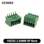 5Set/lot 15EDG 2.54mm PCB Seal Screw Terminal Block 2 ~ 12 Pin KF15EDG 2.54 Male Plug + Female Socket Pin Header Wire Connector