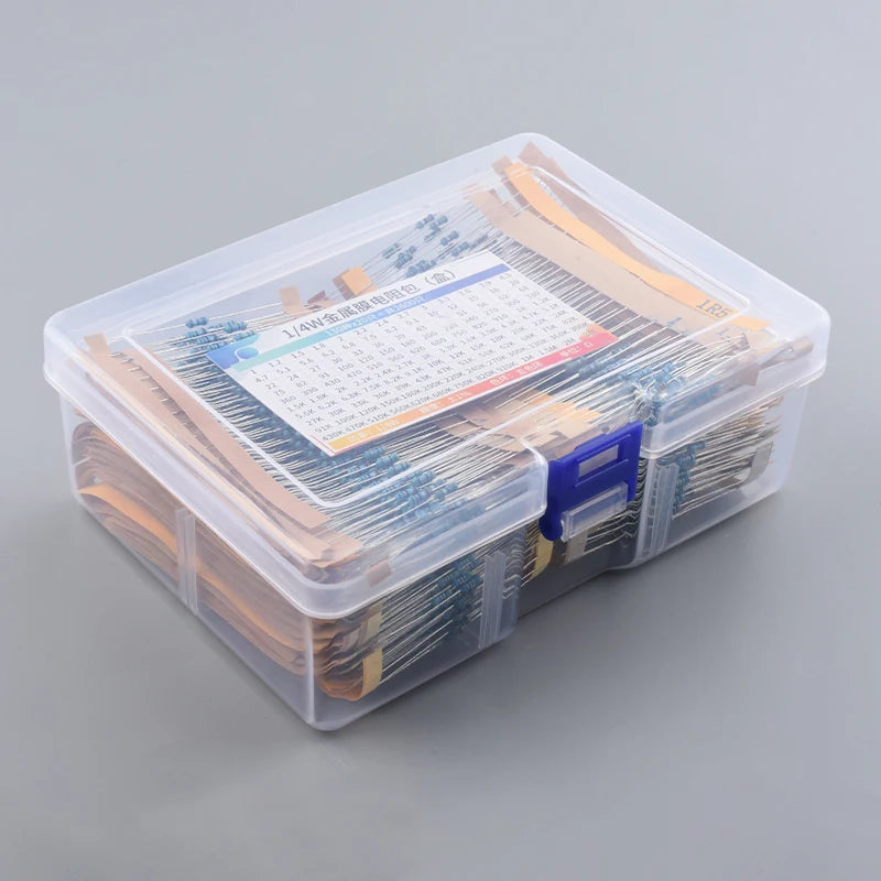 Snvi Resistor Kit 1/4W 1% Metal Film Resistors Set 300pcs 600pcs 820pcs 2600pcs 30 41 130 Values Electronic Components