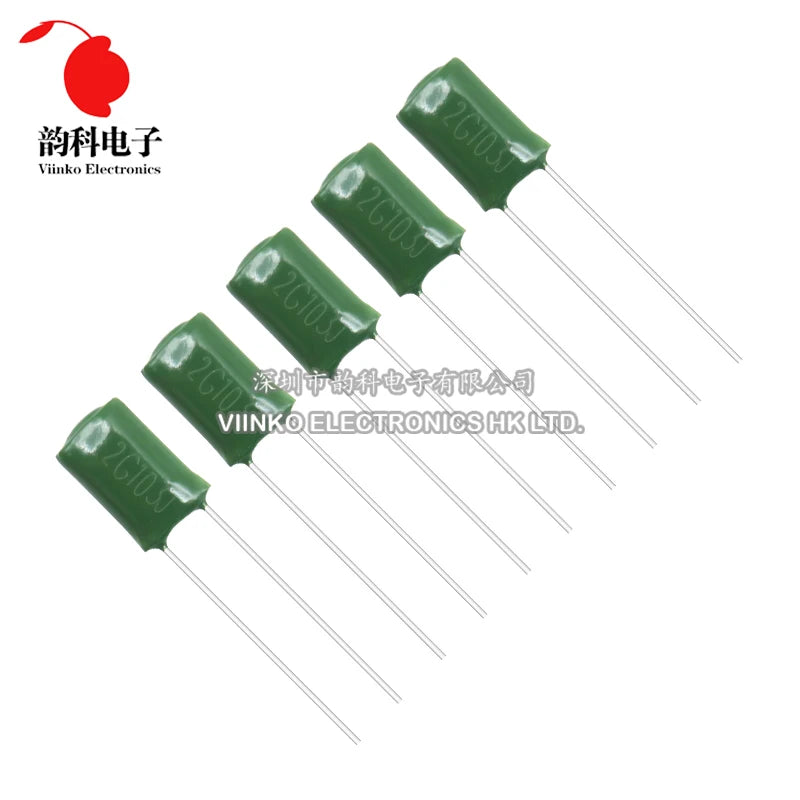 20pcs Polyester film capacitor 250V 400V 1000V 2.2nF 4.7nF 10nF 22nF 68nF 100nF 2E222J 2E472J 2E223J 2E683J 2E104J 2G103J 3A332J