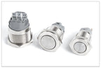 12/16/19/22/25/30/40mm Waterproof Metal Push Button Switch NO LED Light Momentary Latching Car Engine Power Switch  1NO1NC