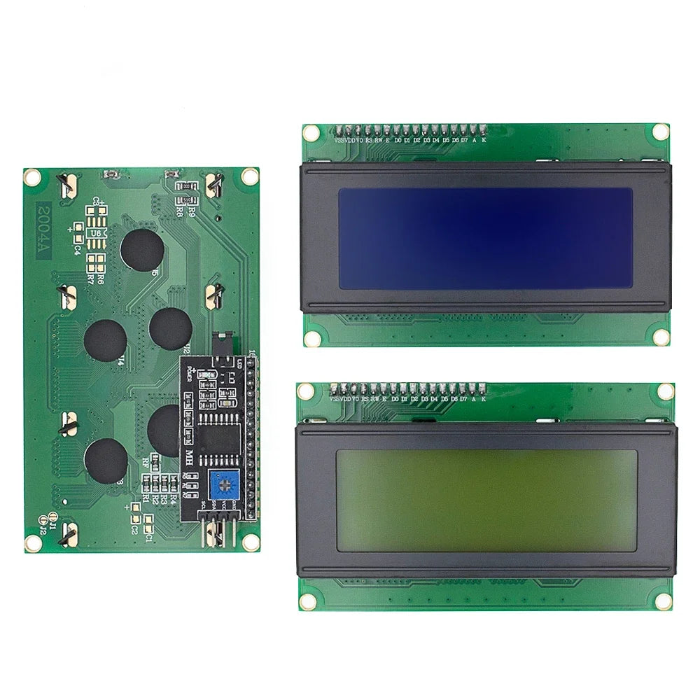 LCD2004+I2C Display Module 2004 20x4 2004A Blue Green Screen Character LCD IIC Serial Interface Adapter Module for Arduino