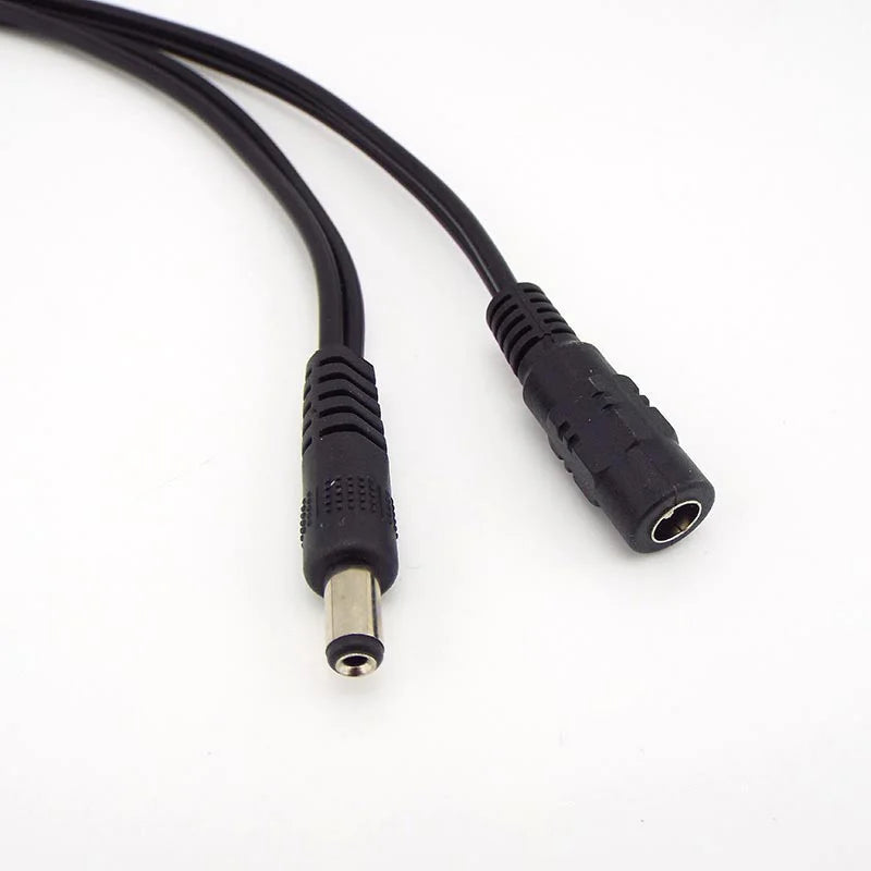 2 Way DC Power Adapter Cable 5.5mm X 2.1mm 1 Male to 2 Female 2 Male Splitter Connector Plug Extension for CCTV LED Strip Light