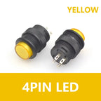 5/20PCS Self-locking 16MM Latching/Momentary Push Button Switch with 5Color LED Lighting 4Pin R16-503/AD R16-503/BD