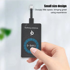 2PCS Type C Wireless Charger Adapter Portable Charging Receiver Qi Enabled Fast Charging for Type C Mobile Phone Car Travel Home