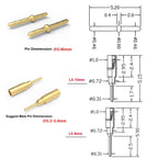 100pcs Dim0.3-0.46mm Mini Round Hole Pin Header Female Gold PCB Solder Claw Spring Jack Crystal Oscillator Sensor Relay Socket