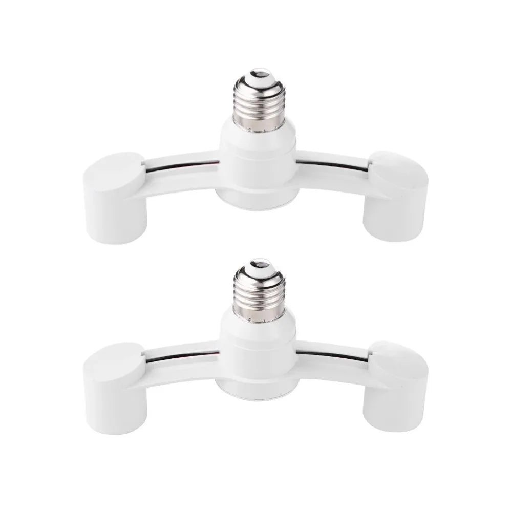 1Pcs E27 LED Bulb Lamp Holder 85-285V 2 Heads E27 Base Socket Splitter LED Lamp Socket Light Bulb Adapter Holder Converter