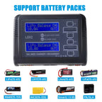 HTRC L6X2Lipo Intelligent Balanced Charger for RC Model Aircraft Dual Channel 2-6S Remote Control LiPo Battery Charger