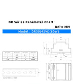 DR-60W Output 5V 12V 15V24V DIN Rail Switching Power Supply 24V DC 220V to 12V Transformer 5V Module Power Supply Box