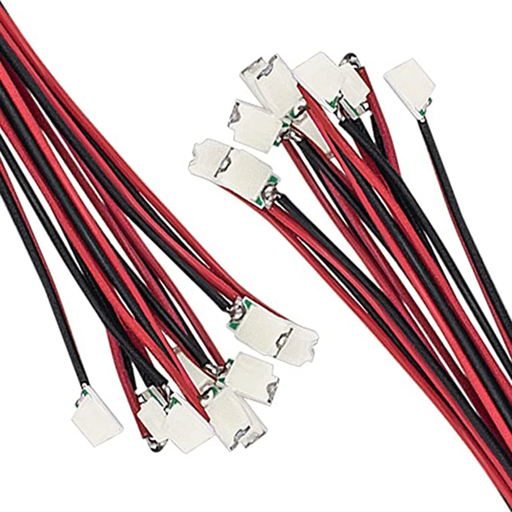 50Pcs/bag 0402 0603 DIY SMD Lamp Wired Micro Litz Led Pre-soldered Chip Wired 3V Railway Model Toy Light DIY Leads Wires 30cm