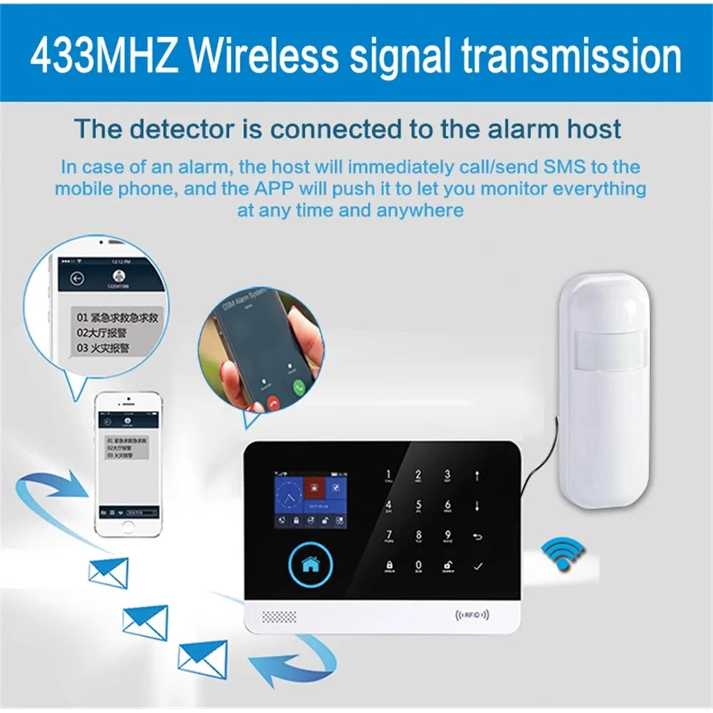 ALARMEST 433MHz Wireless PIR Infrared Motion Sensor for GSM WiFi Home Alarm System PIR Motion Sensor Detector