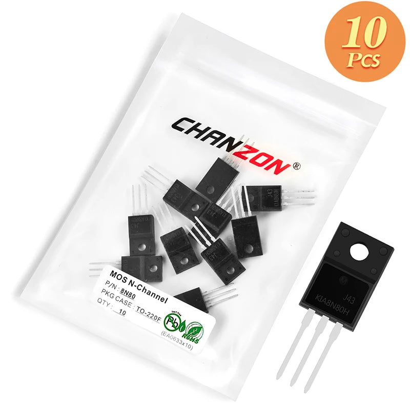 10/100PCS/Lots Original N Channel Mosfet Transistor 2N7000 BS170 CS1N60 2SK2837 2SK3878 2N60 8N80 TO-92 TO-3P TO-251 TO-220F