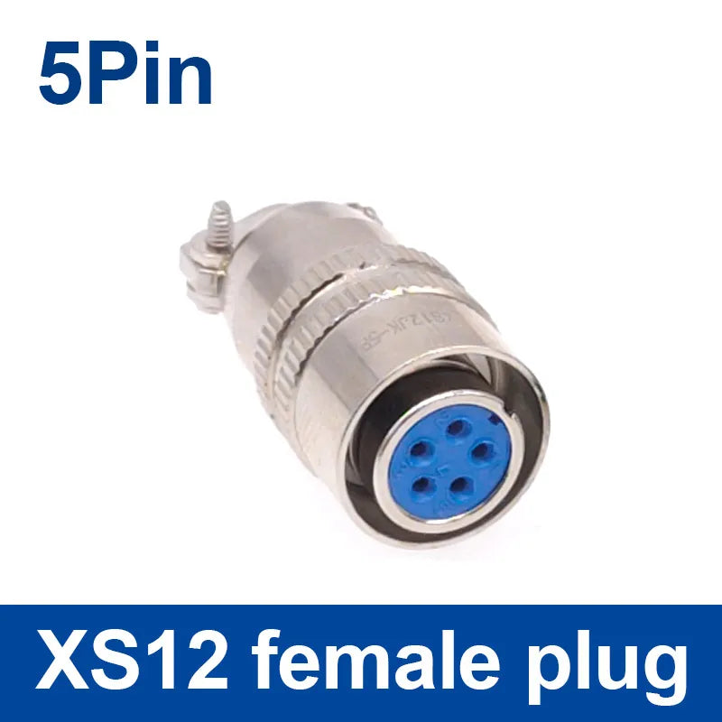 1PCS XS12 Connector 12mm Quick Push-Pull Circular Square Socket 2pin3pin4pin5pin6pin7pin 3A 400v Male and Female Plug