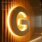 3D Custom Luxury LED Luminous Acrylic Metal Wall Letters - Business Logo Signboard for Cafe Wall Decor & Commercial Advertising